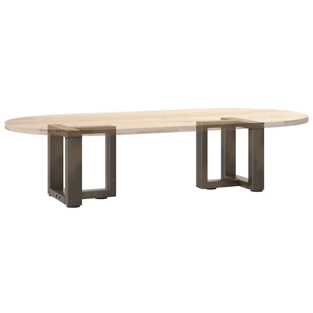 Coffee Table Legs T-Shaped 2 pcs Black 30x25x(30-31) cm Steel