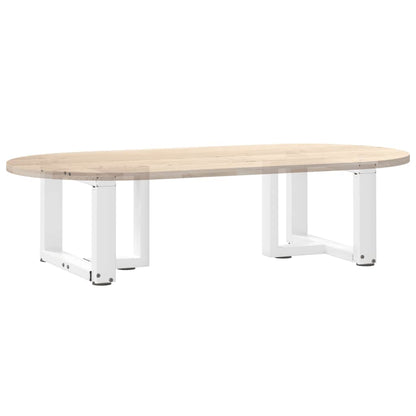 Coffee Table Legs T-Shaped 2 pcs White 40x25x(30-31) cm Steel