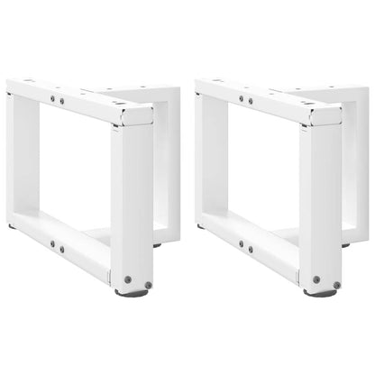 Coffee Table Legs T-Shaped 2 pcs White 50x25x(30-31) cm Steel