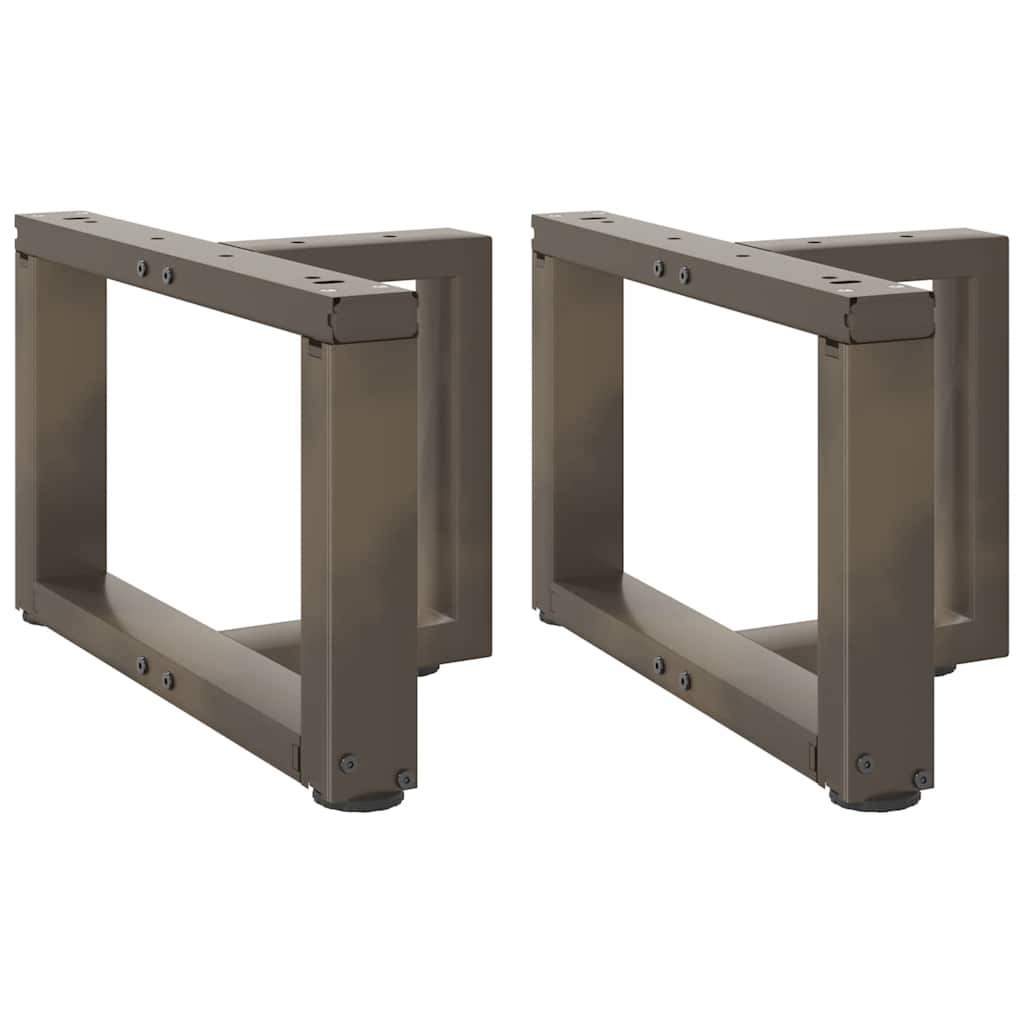 Coffee Table Legs T-Shaped 2 pcs Black 50x25x(30-31) cm Steel