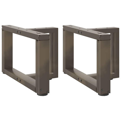 Coffee Table Legs T-Shaped 2 pcs Black 50x25x(30-31) cm Steel