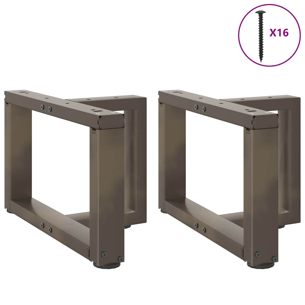Coffee Table Legs T-Shaped 2 pcs Black 50x25x(30-31) cm Steel