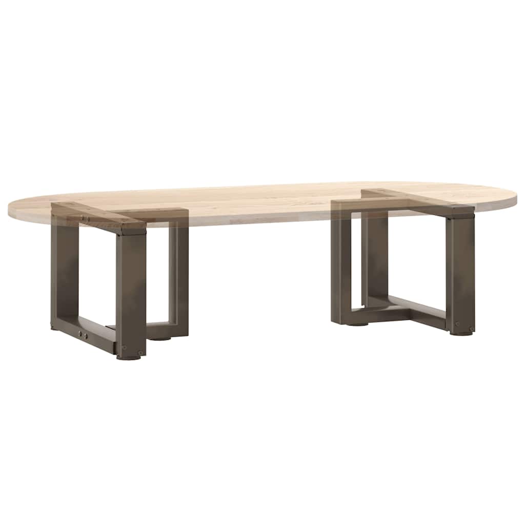 Coffee Table Legs T-Shaped 2 pcs Black 50x25x(30-31) cm Steel