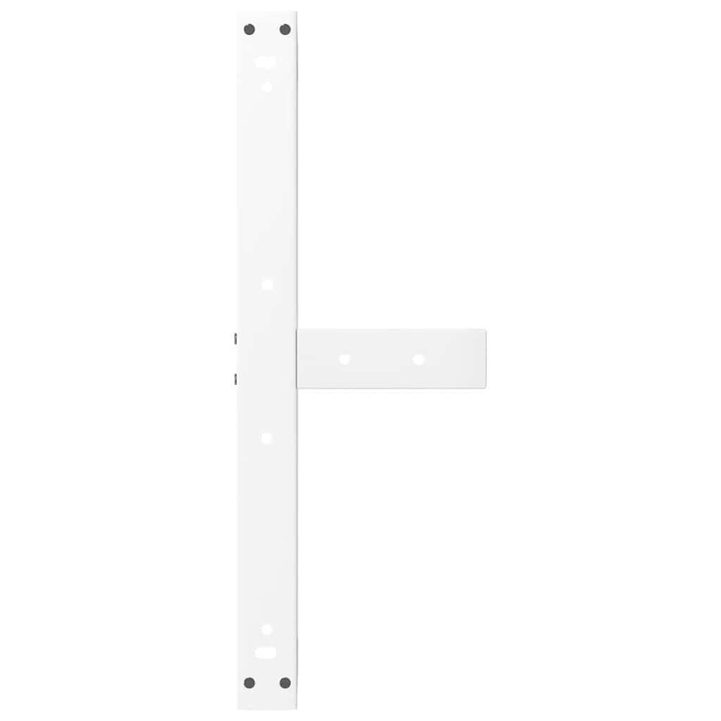 Coffee Table Legs T-Shaped 2 pcs White 60x25x(30-31) cm Steel