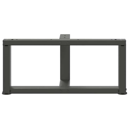 Coffee Table Legs T-Shaped 2 pcs Anthracite 60x25x(30-31) cm Steel