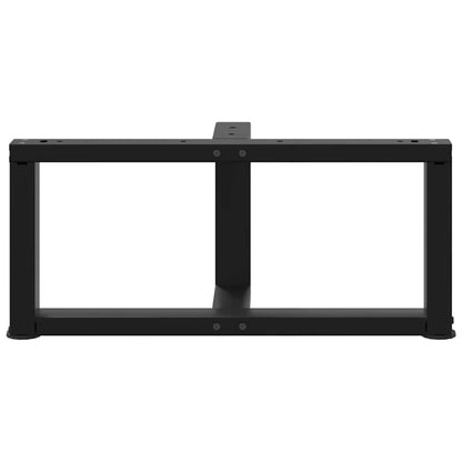 Coffee Table Legs T-Shaped 2 pcs Black 70x25x(30-31) cm Steel