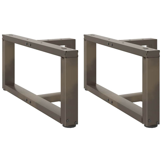 Coffee Table Legs T-Shaped 2 pcs Black 70x25x(30-31) cm Steel