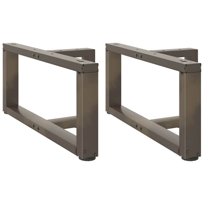 Coffee Table Legs T-Shaped 2 pcs Natural Steel 70x25x(30-31) cm Steel
