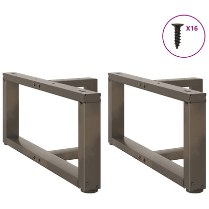 Coffee Table Legs T-Shaped 2 pcs Natural Steel 70x25x(30-31) cm Steel