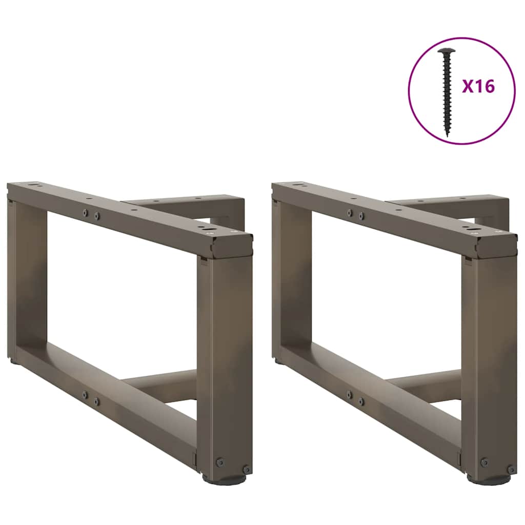 Coffee Table Legs T-Shaped 2 pcs Natural Steel 70x25x(30-31) cm Steel