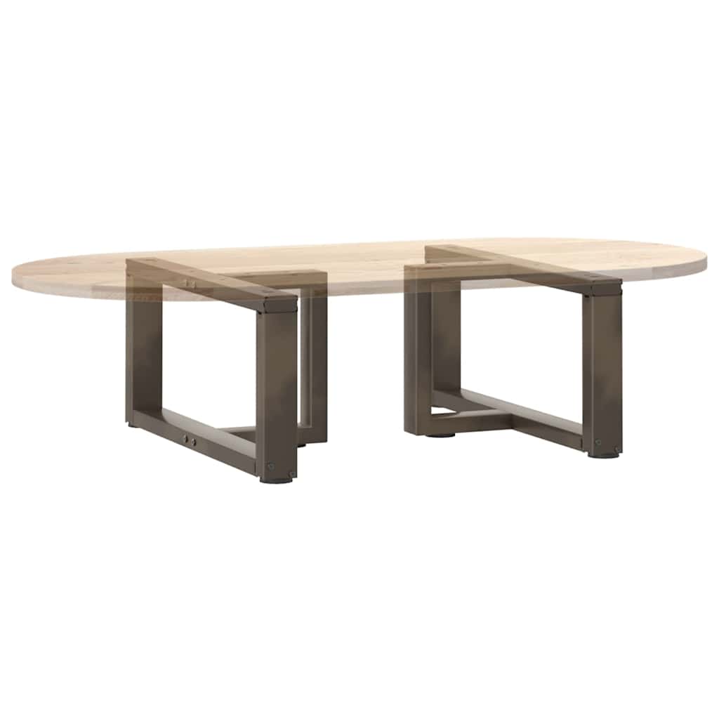 Coffee Table Legs T-Shaped 2 pcs Black 70x25x(30-31) cm Steel