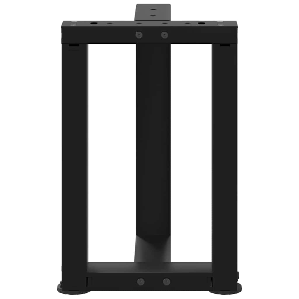 Coffee Table Legs T-Shaped 2 pcs Black 28x25x(42-43) cm Steel