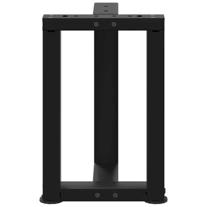 Coffee Table Legs T-Shaped 2 pcs Black 28x25x(42-43) cm Steel