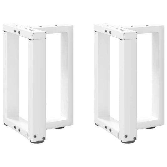 Coffee Table Legs T-Shaped 2 pcs White 28x25x(42-43) cm Steel