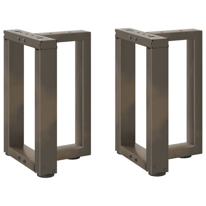 Coffee Table Legs T-Shaped 2 pcs Black 28x25x(42-43) cm Steel