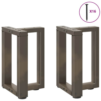 Coffee Table Legs T-Shaped 2 pcs Black 28x25x(42-43) cm Steel