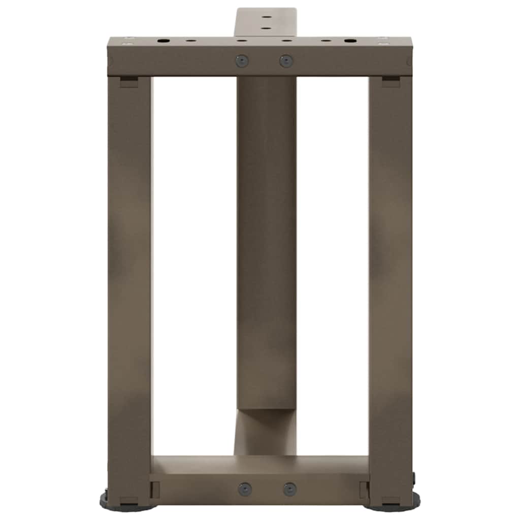 Coffee Table Legs T-Shaped 2 pcs Black 28x25x(42-43) cm Steel