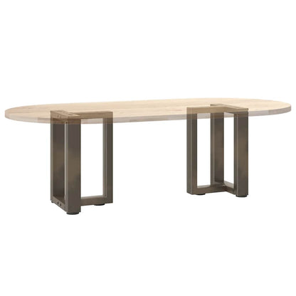 Coffee Table Legs T-Shaped 2 pcs Black 28x25x(42-43) cm Steel