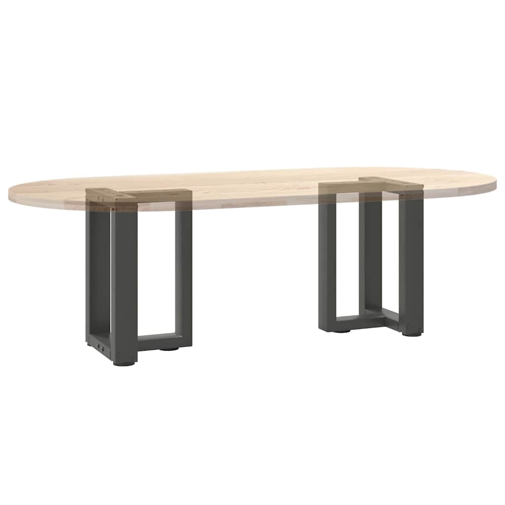 Coffee Table Legs T-Shaped 2 pcs Anthracite 38x25x(42-43) cm Steel
