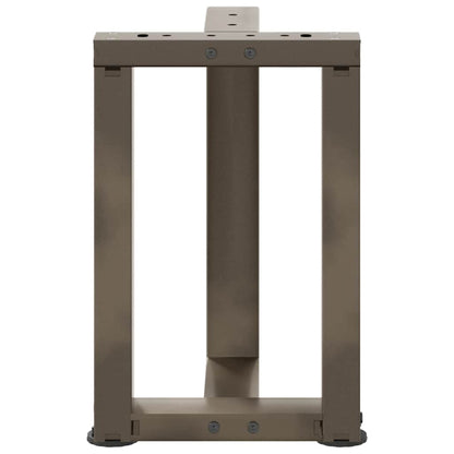 Coffee Table Legs T-Shaped 2 pcs Black 38x25x(42-43) cm Steel