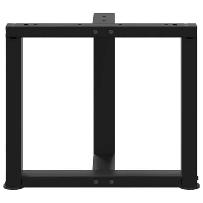 Coffee Table Legs T-Shaped 2 pcs Black 50x25x(42-43) cm Steel