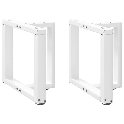 Coffee Table Legs T-Shaped 2 pcs White 50x25x(42-43) cm Steel