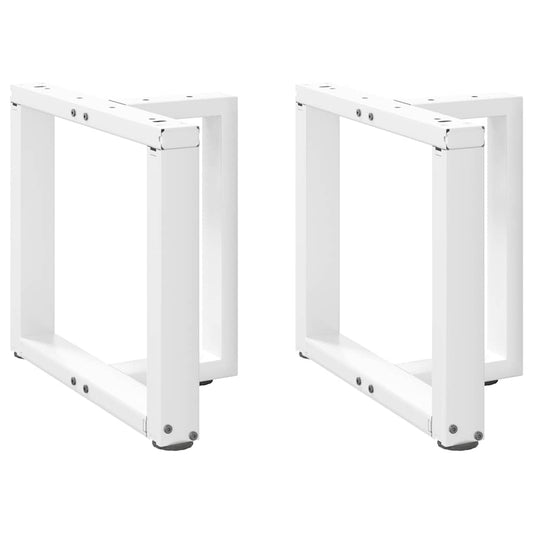 Coffee Table Legs T-Shaped 2 pcs White 50x25x(42-43) cm Steel