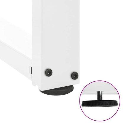 Coffee Table Legs T-Shaped 2 pcs White 50x25x(42-43) cm Steel