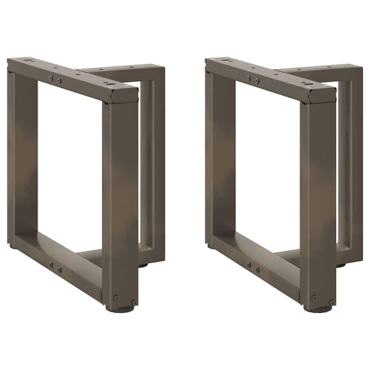 Coffee Table Legs T-Shaped 2 pcs Black 50x25x(42-43) cm Steel