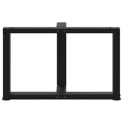 Coffee Table Legs T-Shaped 2 pcs Black 60x25x(42-43) cm Steel
