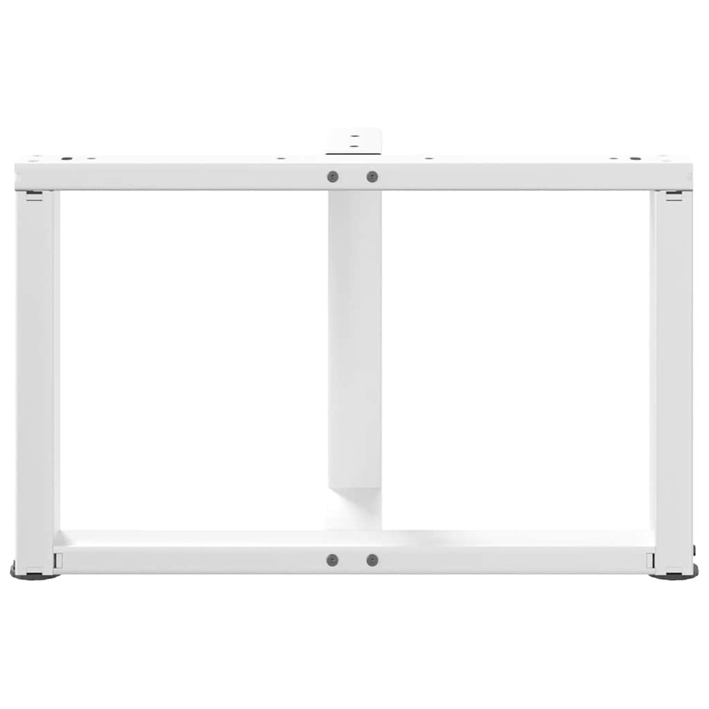 Coffee Table Legs T-Shaped 2 pcs White 60x25x(42-43) cm Steel