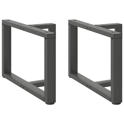 Coffee Table Legs T-Shaped 2 pcs Anthracite 60x25x(42-43) cm Steel