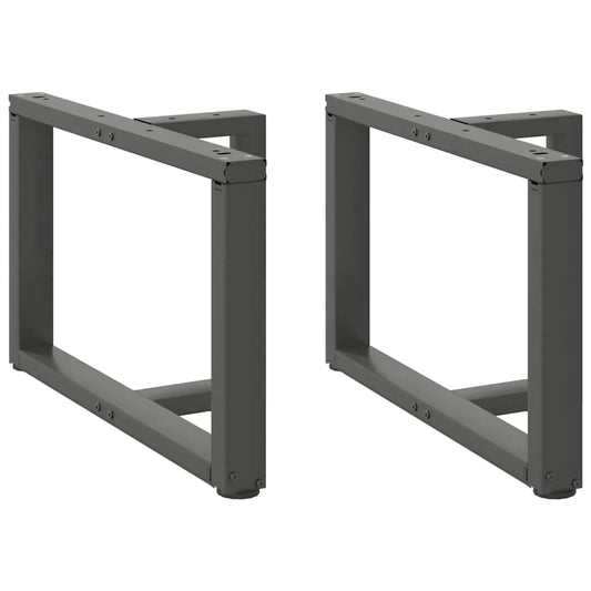 Coffee Table Legs T-Shaped 2 pcs Anthracite 60x25x(42-43) cm Steel
