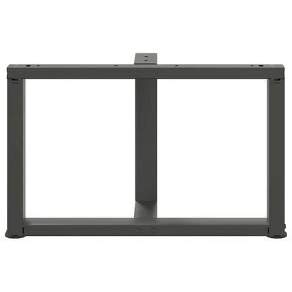 Coffee Table Legs T-Shaped 2 pcs Anthracite 60x25x(42-43) cm Steel
