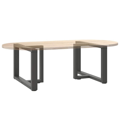 Coffee Table Legs T-Shaped 2 pcs Anthracite 60x25x(42-43) cm Steel