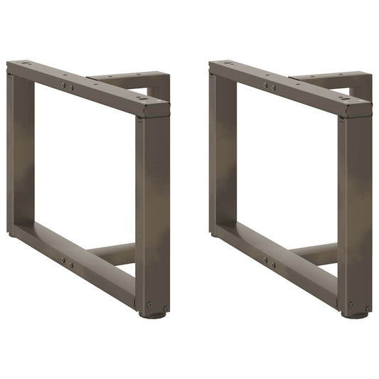 Coffee Table Legs T-Shaped 2 pcs Black 60x25x(42-43) cm Steel