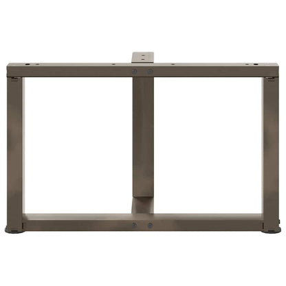 Coffee Table Legs T-Shaped 2 pcs Black 60x25x(42-43) cm Steel