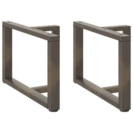 Coffee Table Legs T-Shaped 2 pcs Black 70x25x(42-43) cm Steel