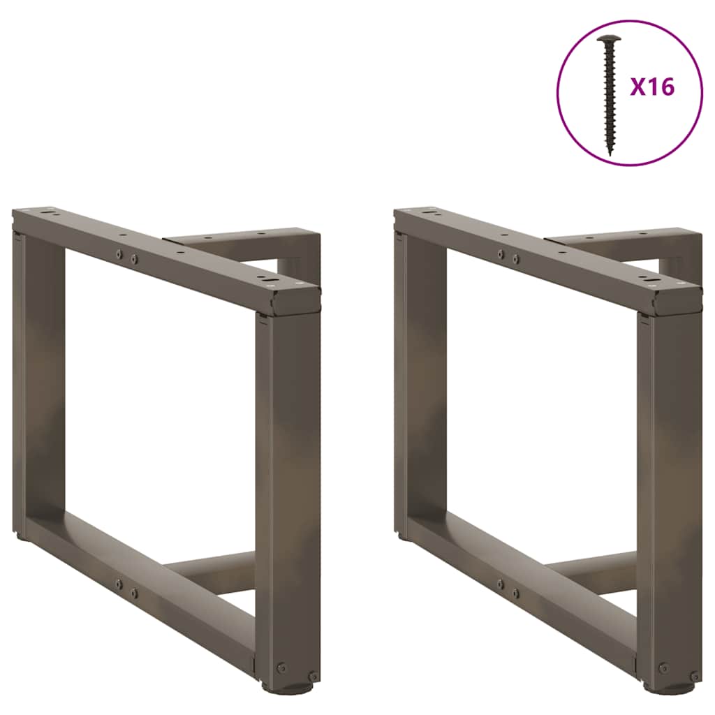 Coffee Table Legs T-Shaped 2 pcs Black 70x25x(42-43) cm Steel