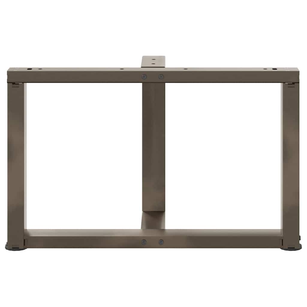 Coffee Table Legs T-Shaped 2 pcs Black 70x25x(42-43) cm Steel