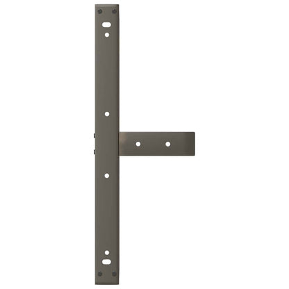 Coffee Table Legs T-Shaped 2 pcs Black 70x25x(42-43) cm Steel