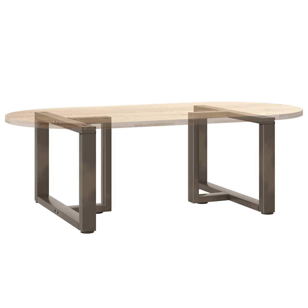 Coffee Table Legs T-Shaped 2 pcs Black 70x25x(42-43) cm Steel