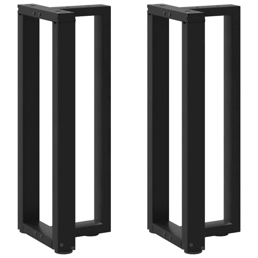 Console Table Legs T-Shaped 2 pcs Black 25x28x(72-73) cm Steel