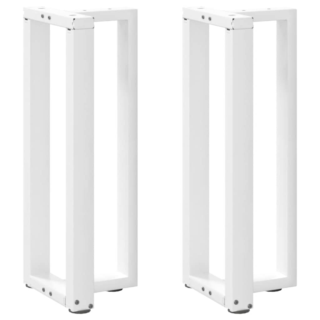 Console Table Legs T-Shaped 2 pcs White 25x28x(72-73) cm Steel