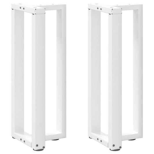 Console Table Legs T-Shaped 2 pcs White 25x28x(72-73) cm Steel