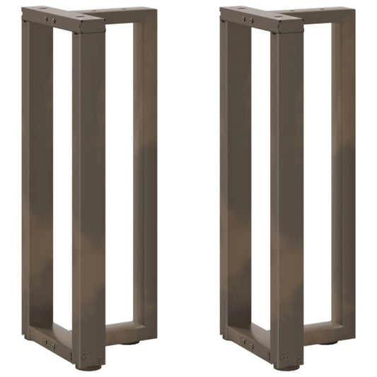 Console Table Legs T-Shaped 2 pcs Black 25x28x(72-73) cm Steel