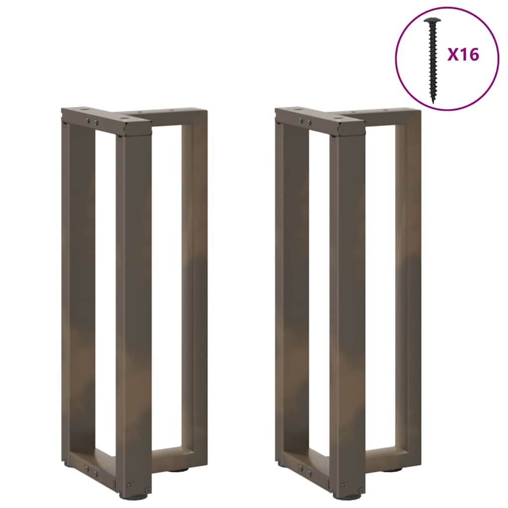 Console Table Legs T-Shaped 2 pcs Black 25x28x(72-73) cm Steel