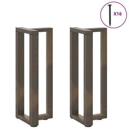 Console Table Legs T-Shaped 2 pcs Black 25x28x(72-73) cm Steel
