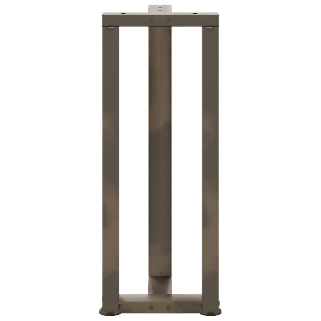 Console Table Legs T-Shaped 2 pcs Black 25x28x(72-73) cm Steel