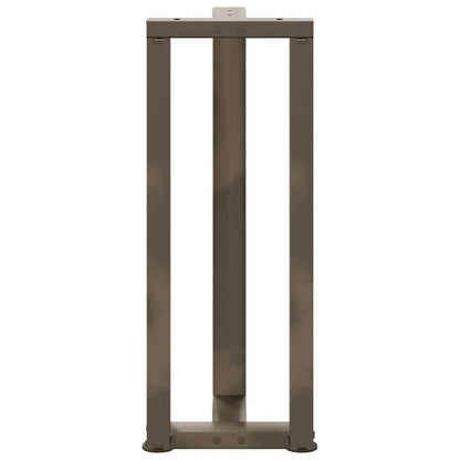 Console Table Legs T-Shaped 2 pcs Black 25x28x(72-73) cm Steel